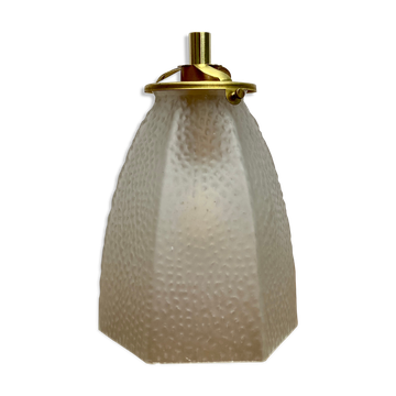 Vintage tulip walker in frosted glass