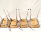 Lot 4 chaises formica rouge