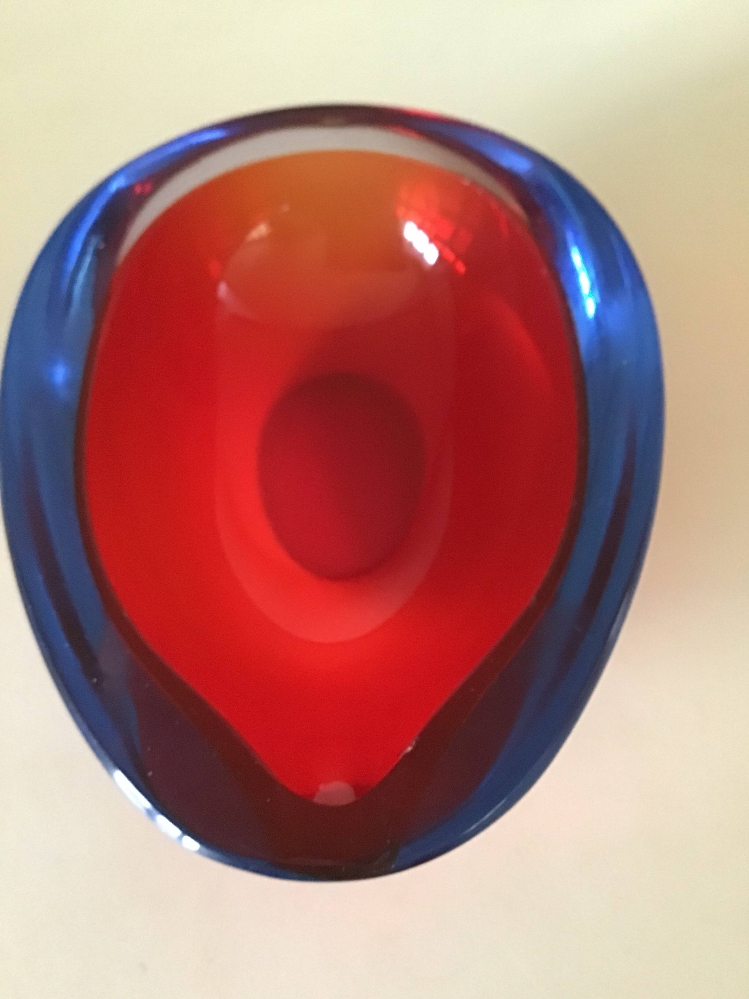 Murano 2-color ashtray or trinket tray