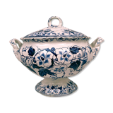 Soupière Creil & Montereau motif Flora