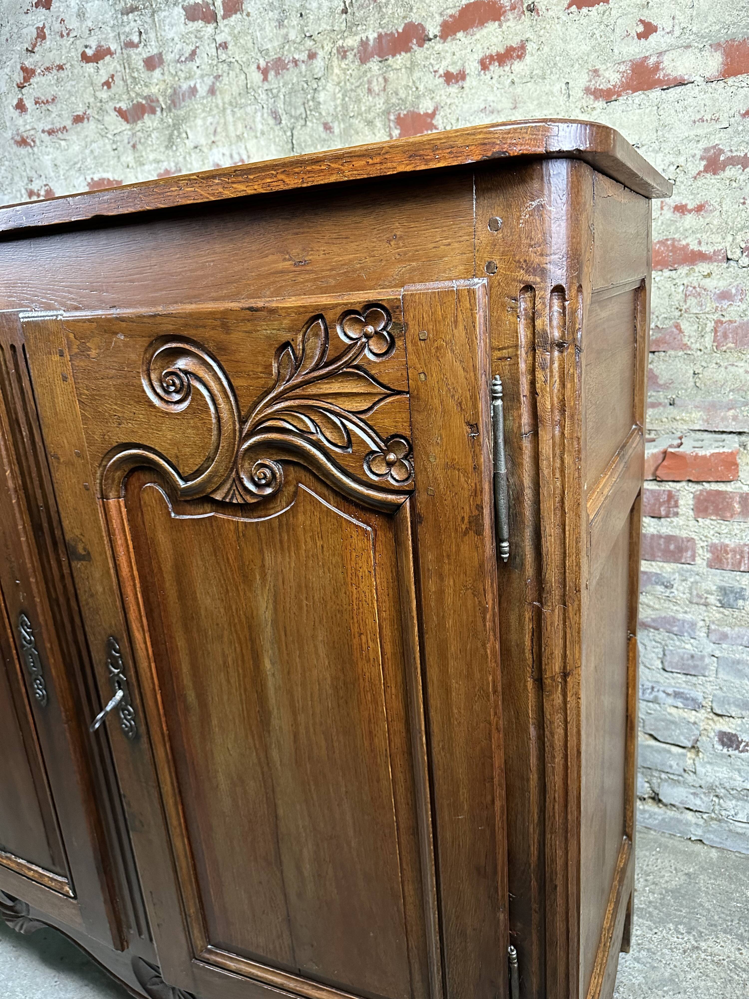 Sideboard Louis XV style carved wood late eighteenth century