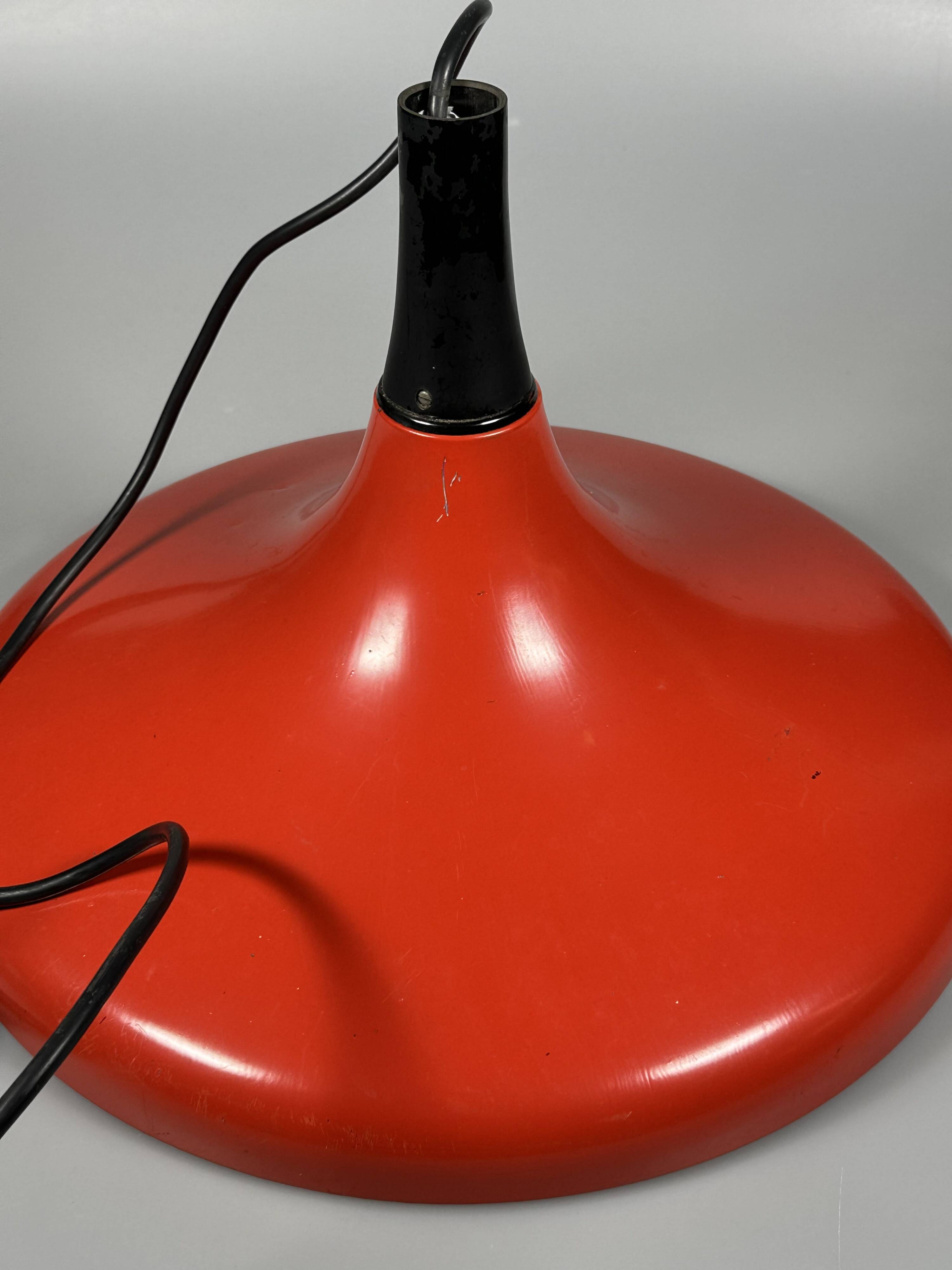 Lampe de plafond Erco Lightning des années 1960 et 1970 en aluminium métallique