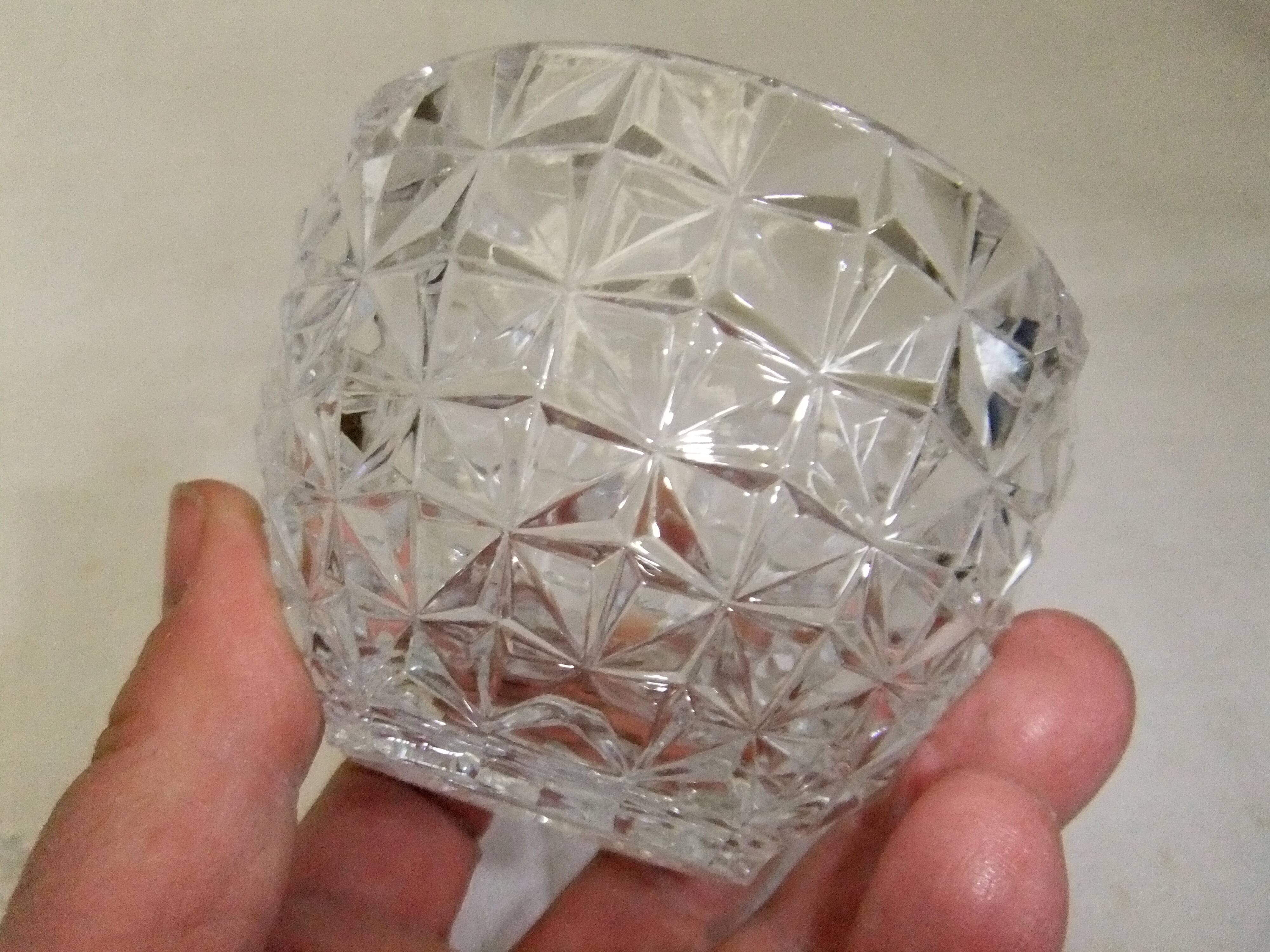 Bonbonnière en cristal ananas vintage sucrier pot couvert