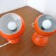 Italian Space Age Metal Internal Magnet Table Lamps by Reggiani, 1960s, Set of 2