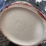 Large earthenware pitcher Vallauris Lunetta France ceramic design 60s