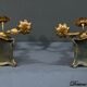 Paire de candélabres en régule doré et onyx – 1940