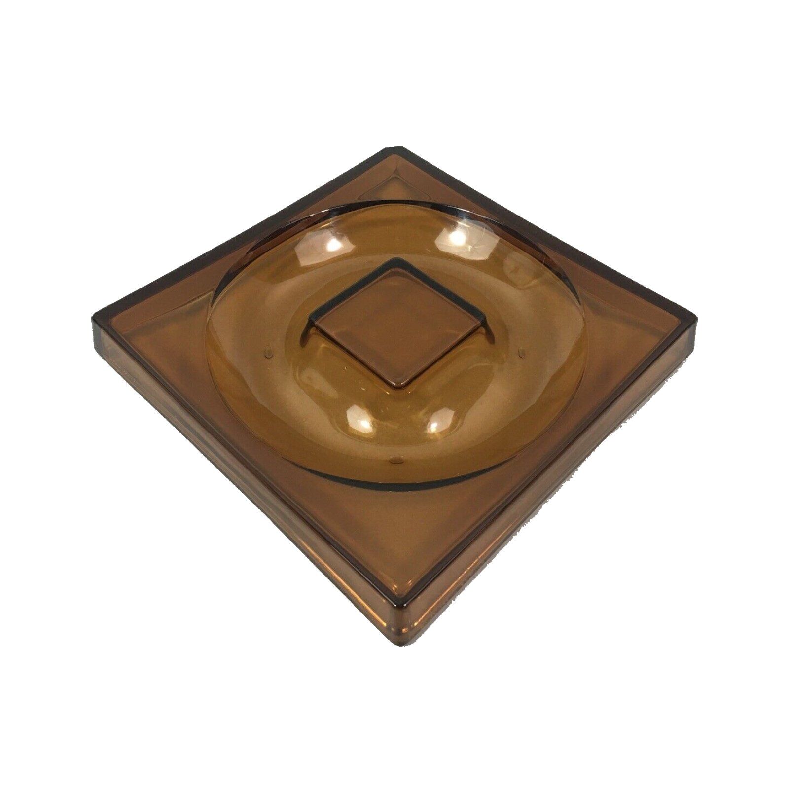 Large empty pocket smoked glass - 1970