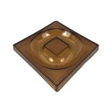 Large empty pocket smoked glass - 1970