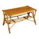 Table basse design en bambou et bois tressé des années 70