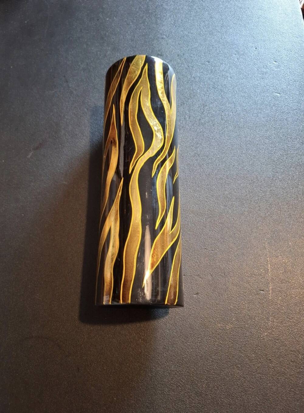 Lacquered wooden vase