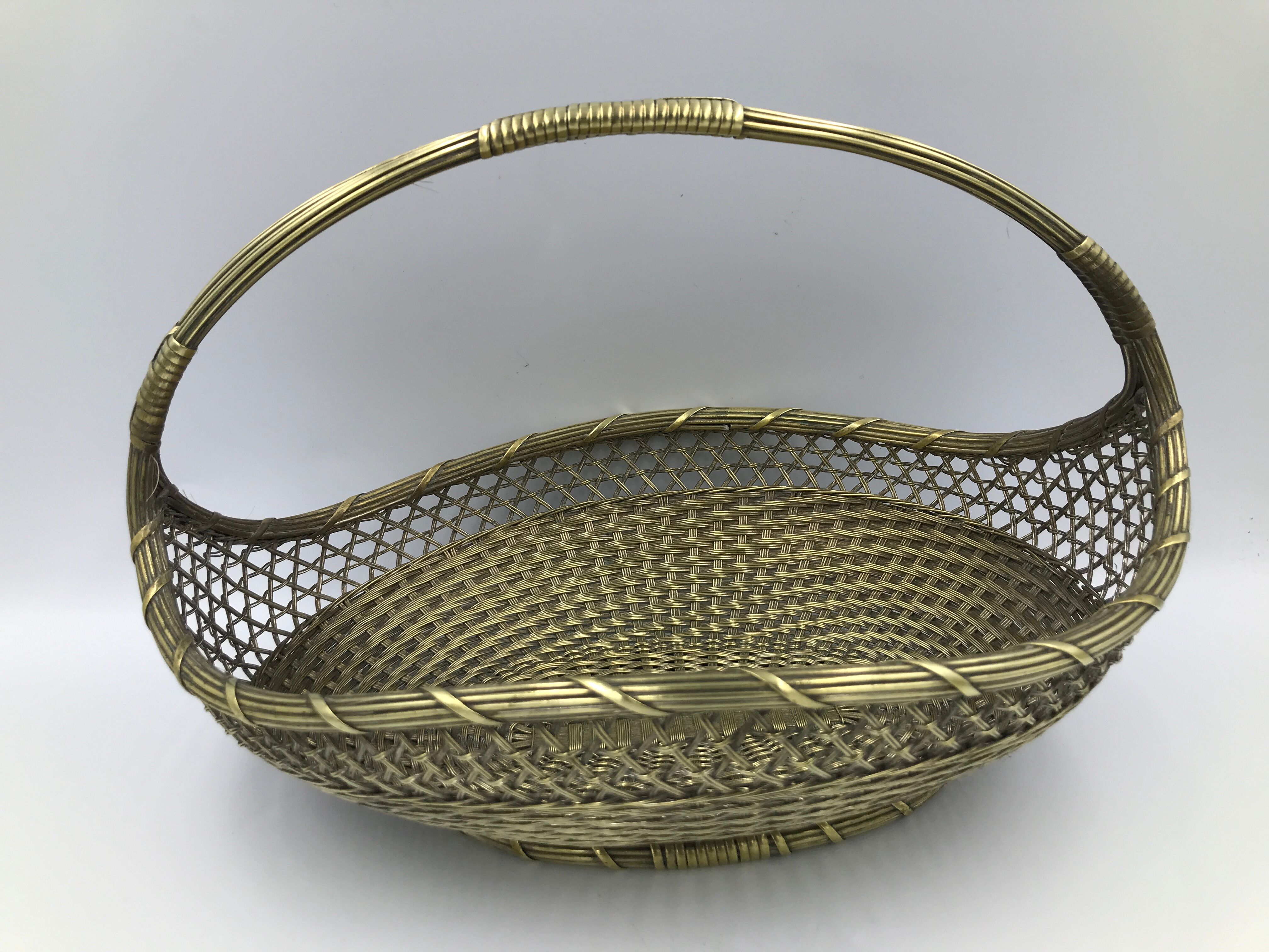 brass basket with handle year 60