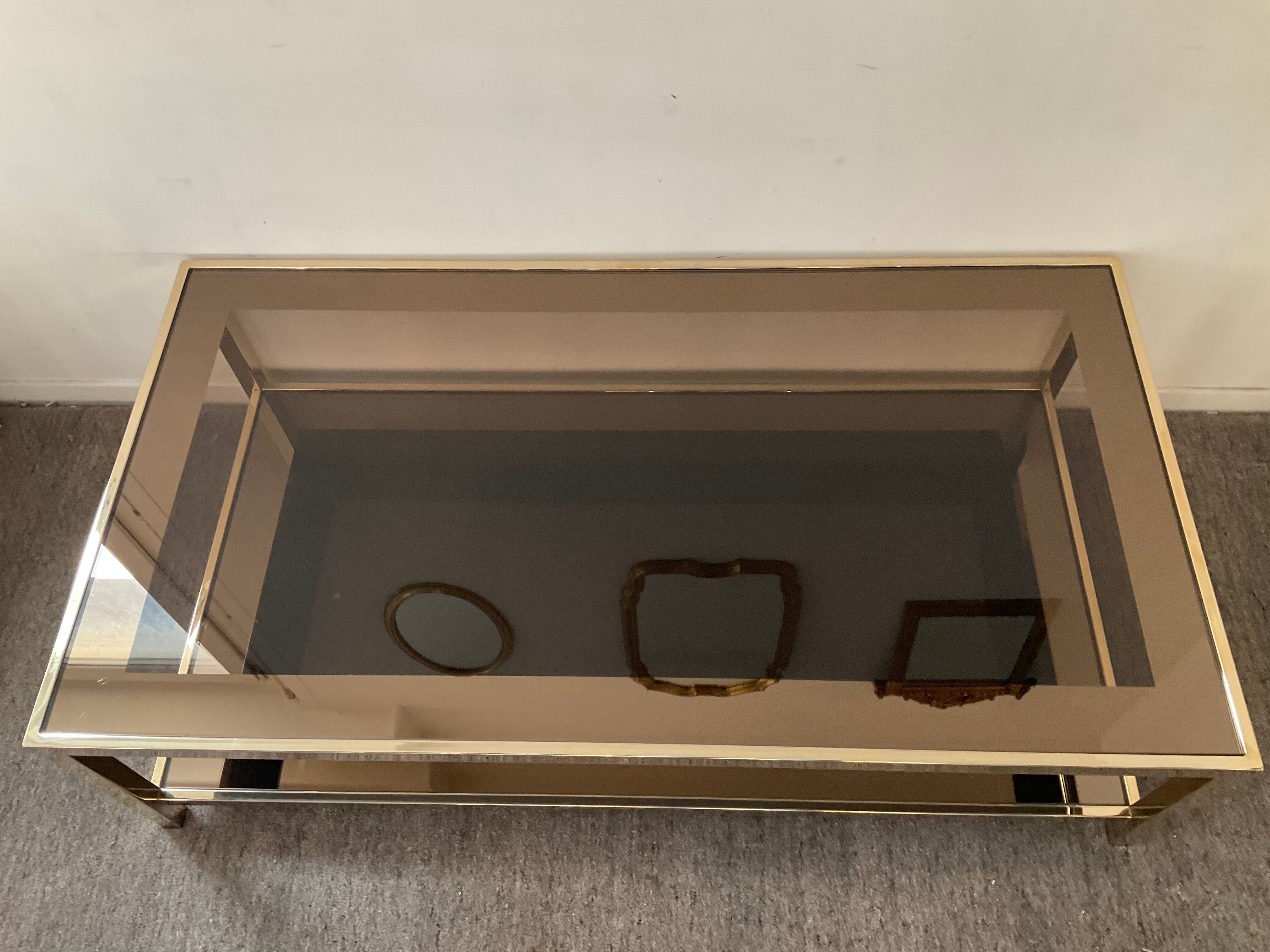 Belgo Chrom fine gold 23ct coffee table from the 70s