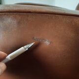 Leather club armchair, art deco