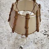 Rattan bedside lamp