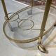 Glass and metal trolley, contains 4 bottle holders