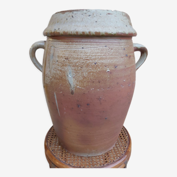 Large charnel confit pot in glazed stoneware