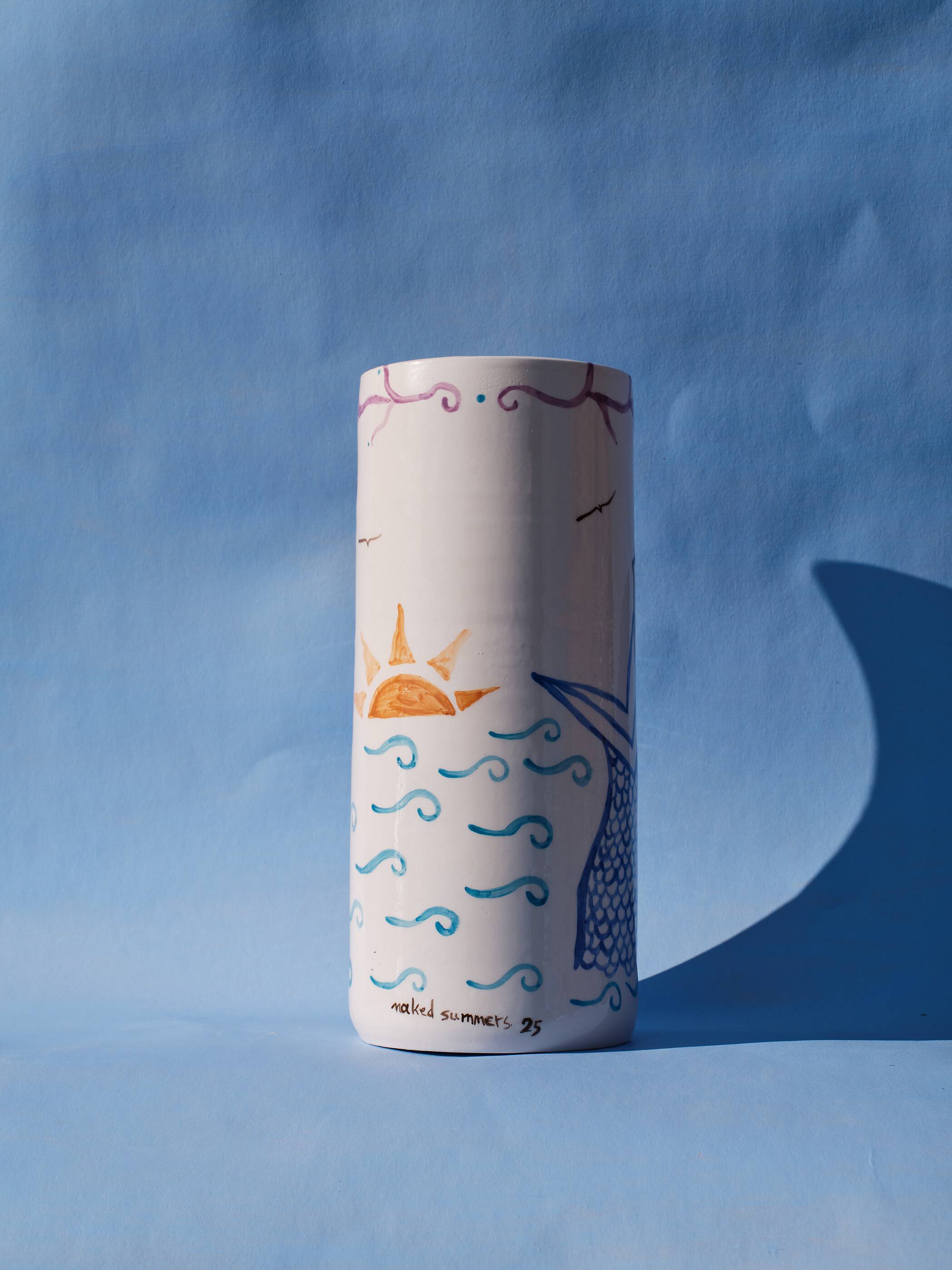 Siren & shell - ceramic vase