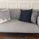 Light gray fabric 2-seater sofa