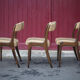 Set of 6 vintage chairs Self n14 solid wood 1960