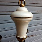 Rare chandelier with 5 lights in bronze and lacquered brass - Circa 1940 - in working condition.