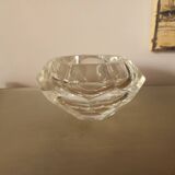 Cendrier en cristal taillé  à facettes vintage 70's