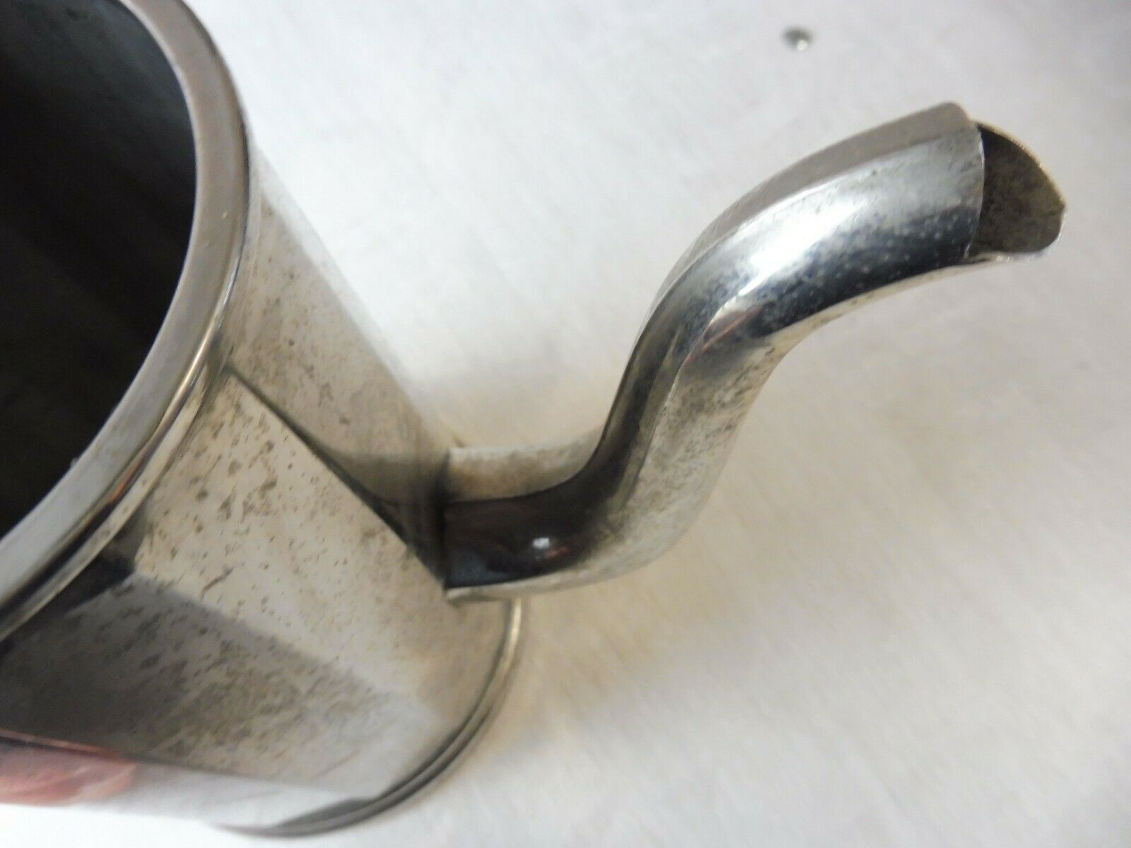 Old metal and wood pourer/coffee maker, vintage