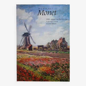 Claude Monet affiche exposition 1980