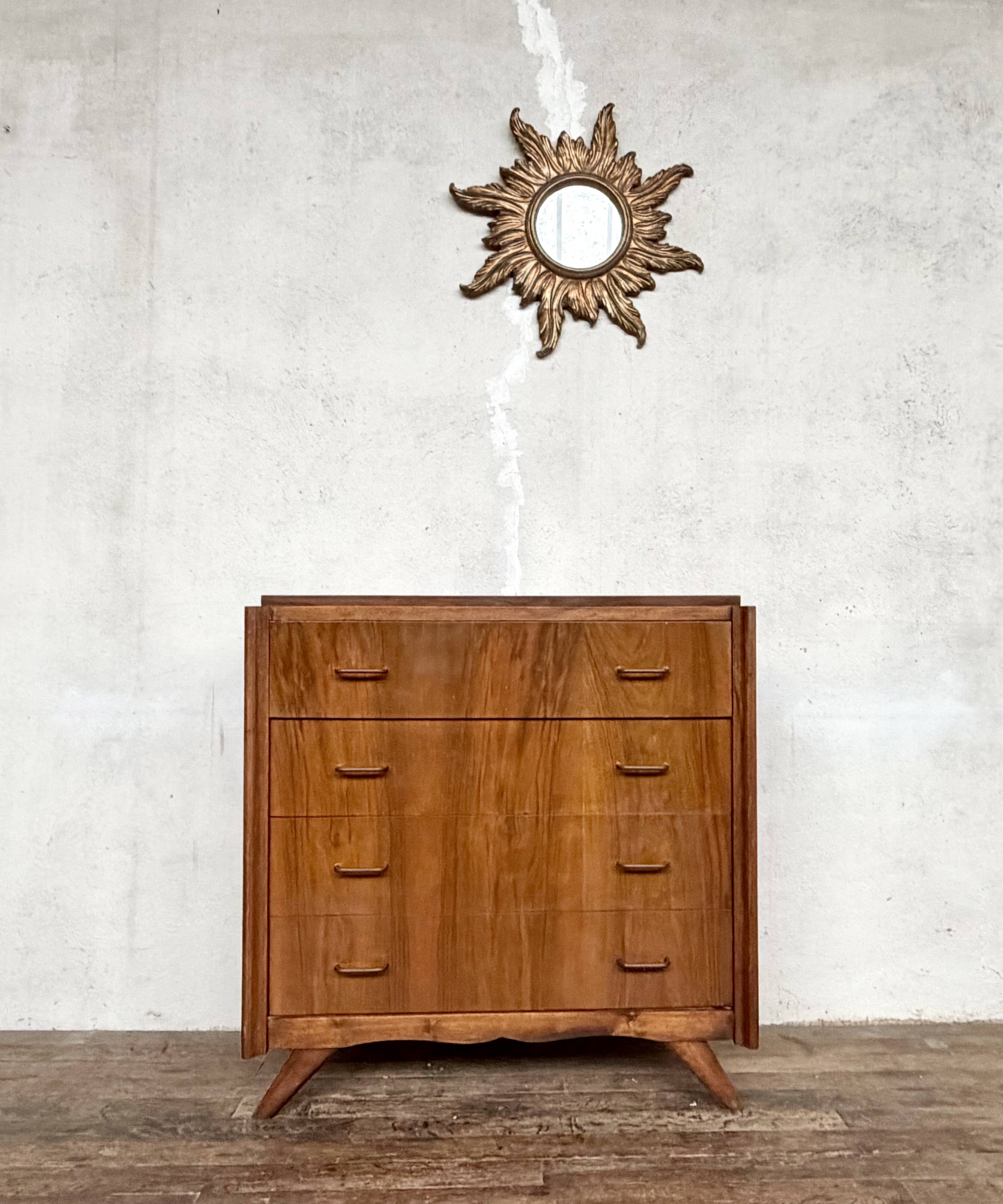 Art Deco vintage commode with tapered legs.