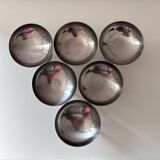 Service of 6 stainless steel cutlery sets.