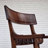 1920-30s, set of 2 armchairs, design after Georges Jacob, carved teak wood.
