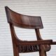 1920-30s, set of 2 armchairs, design after Georges Jacob, carved teak wood.