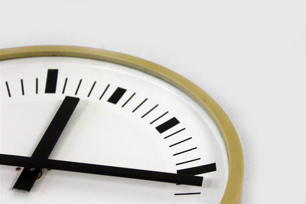 Railway gold Factory Clock from Pragotron, 1970's