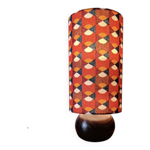 Lampe bois boule vintage, - graphique