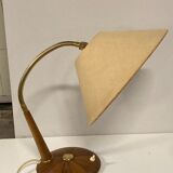 Brass and teak desk or table lamp by Temde, Switzerland 1960s
