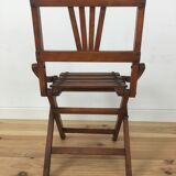 Chaise pliante pour enfants en lattes de bois