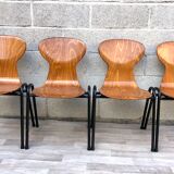 Lot of 4 chairs Ant Eromes 60s vintage