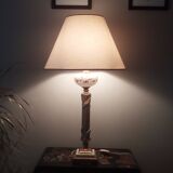 Lampe de salon laiton, et opaline
