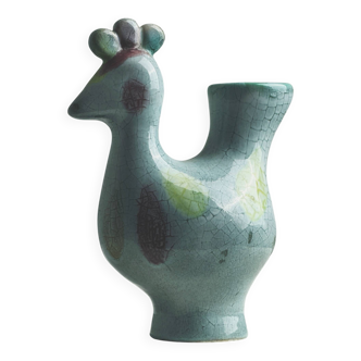 Zoomorphic ceramic vase, France, circa 1960.