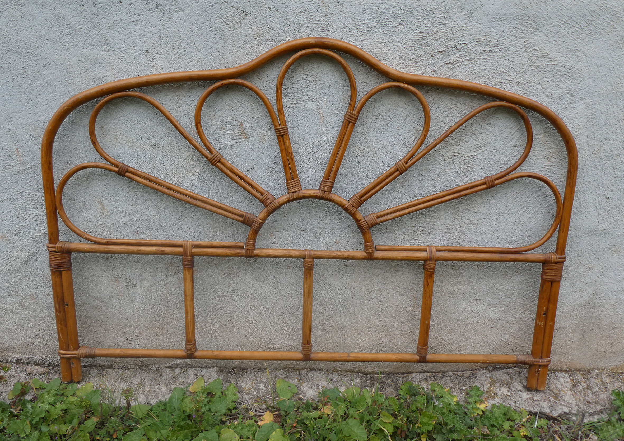 Vintage rattan headboard 2 seats 150 x 103 cm