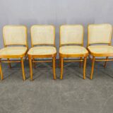 Set of 4 Bentwood Chairs No. 811 after Hoffmann, 1990s