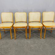 Ensemble de 4 Chaises en Bois Cintré No. 811 après Hoffmann, années 1990
