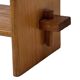 Vintage wooden wall shelve rack bookshelf in pinewood minimalist design