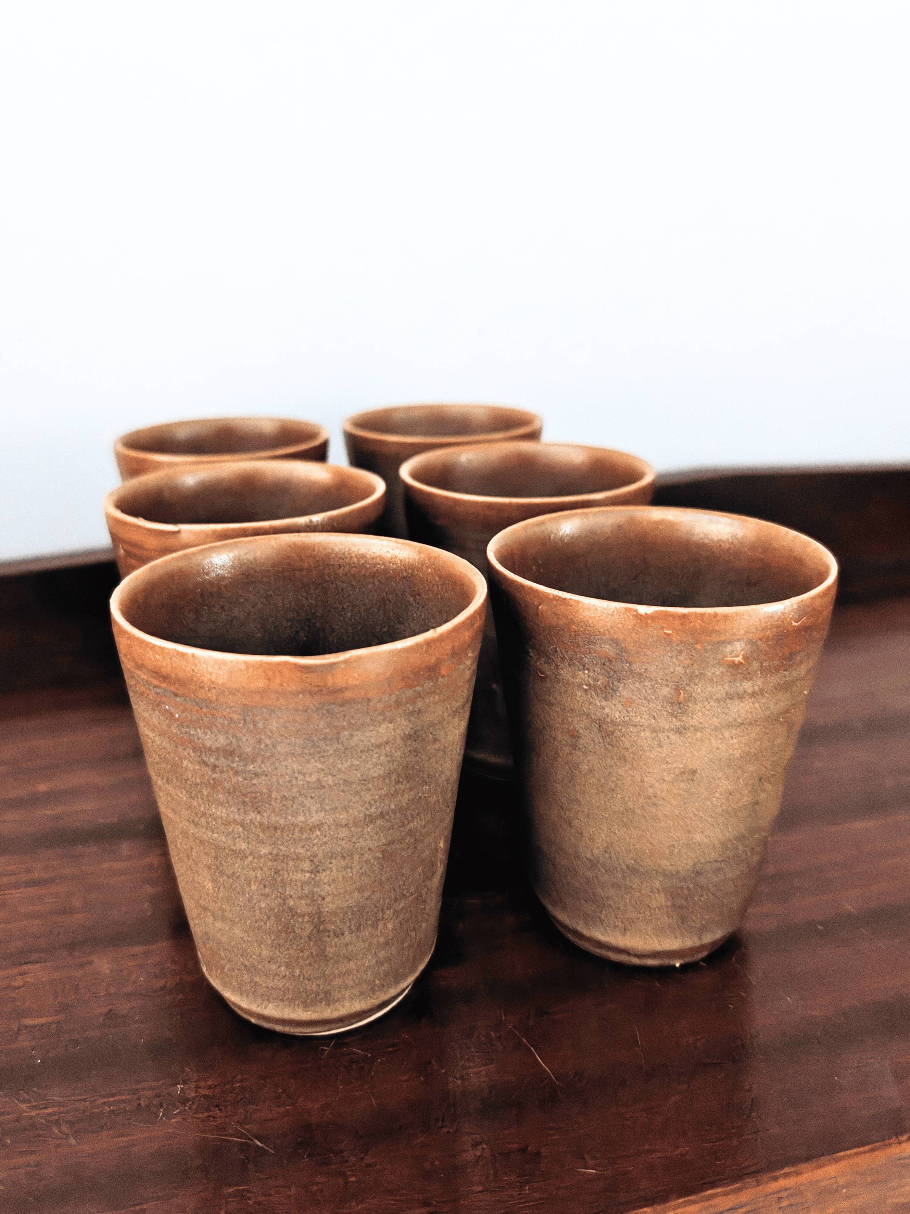 Vintage stoneware jug & cups