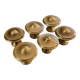 6 patinated brass furniture knobs 25mm