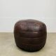 Pouf en patchwork de cuir dans le goût de De Sede, années 70