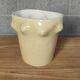Cracked ceramic vase organic shape 1970