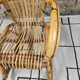 Bamboo rocking chair 1950