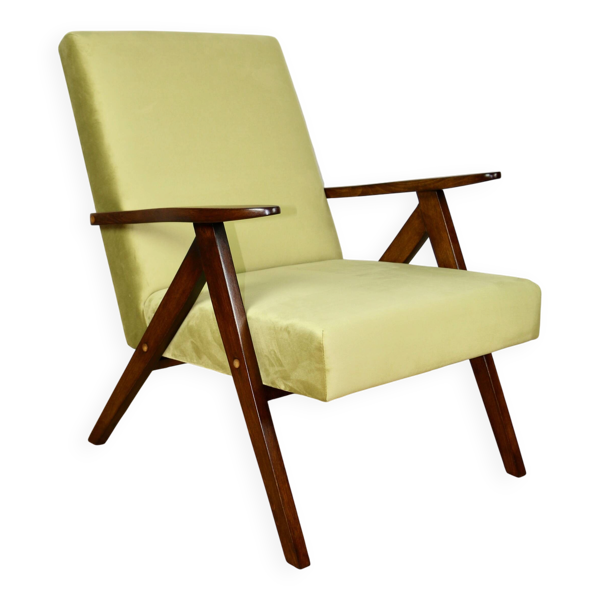 Fauteuil B-310 VAR en velours vert olive