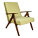 B-310 VAR armchair green olive velvet - light