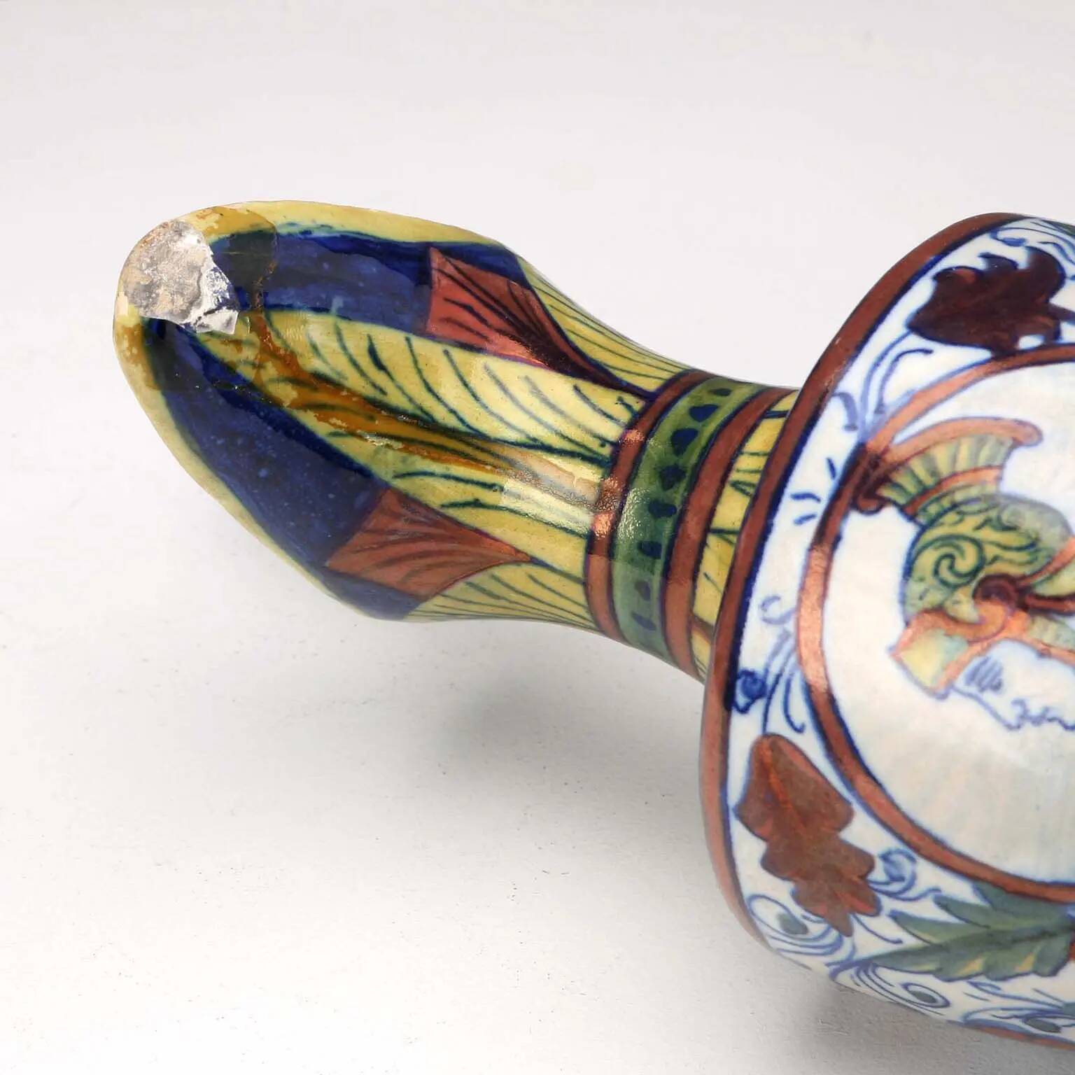 Vintage majolica vase, Gualdo Tadino factory, Italy, 1930s.